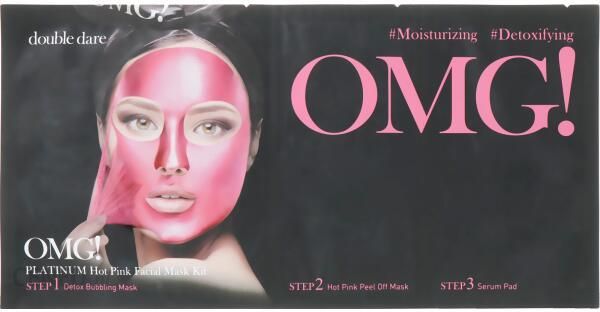 i-double-dare-zestaw-nawilzajacych-maseczek-detoksykujacych-do-twarzy-omg-platinum-hot-pink-facial-mask-kit-31g